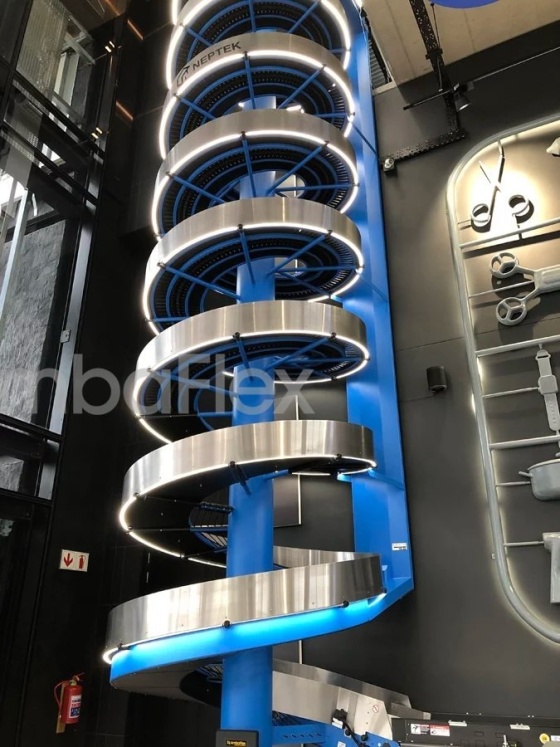 All-purpose spiral conveyor for medium to large products
